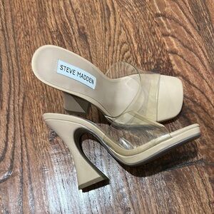 Steve Madden Tan Stiletto Heels Open-Toe